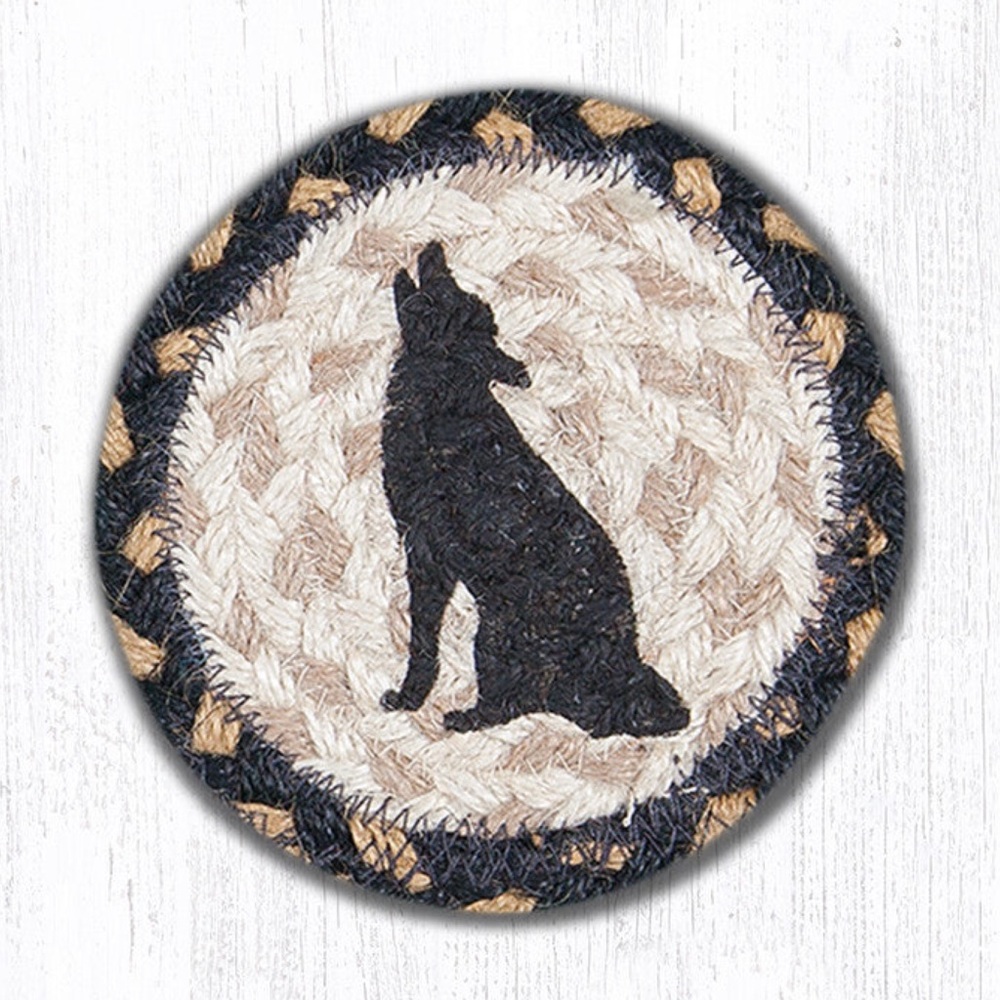 Earth Rugs Round Hand Stenciled Coasters - Picture 3 of 7